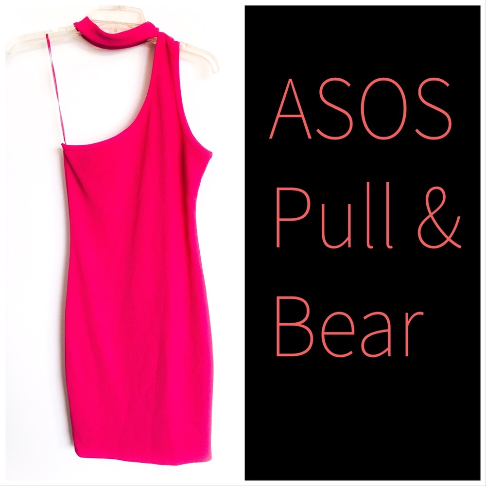 ASOS Pull & Bear One Shoulder Choker Collar Mini